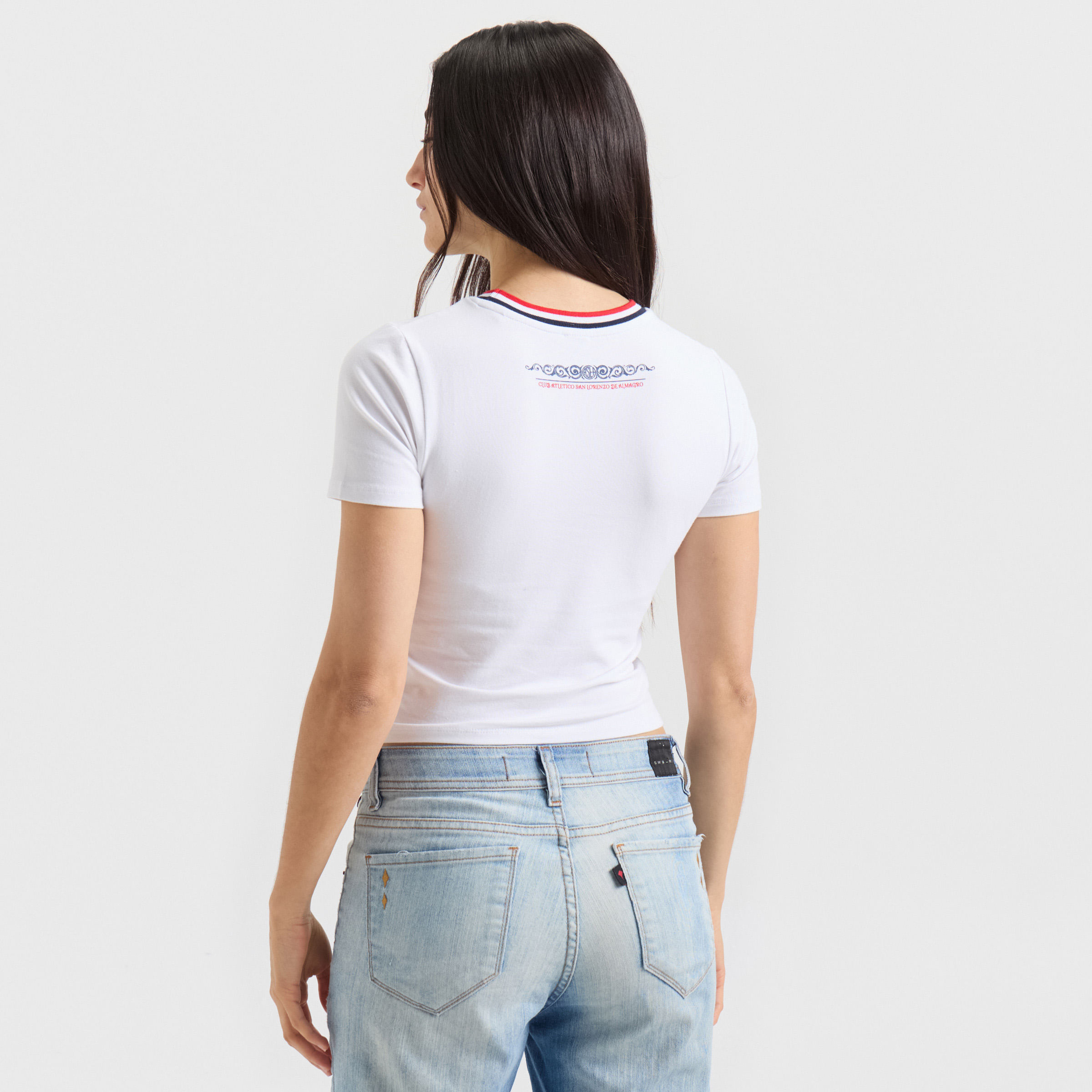 Retro slim crop tee Wmn San Lorenzo 26 — imagen 4